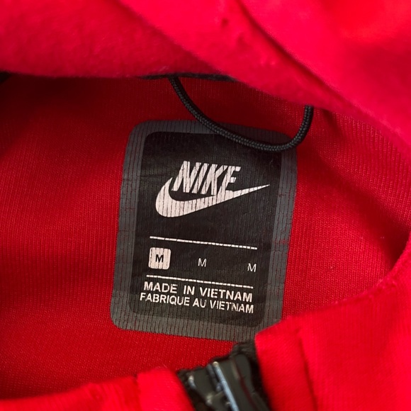Nike Y2K Tech Zip Hoodie Jacket Men Size M Red Black - Picture 4 of 13